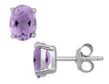Purple Amethyst Earrings 1.20 Carat (ctw) in Sterling Silver